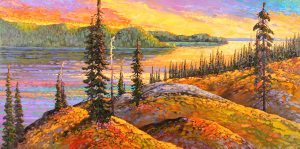 Rod Charlesworth: DISTANT LIGHT ON TIBBITT LAKE (N.W.T.)