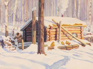 Ernest Lindner: WINTER CABIN
