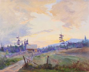 Orestes Nicholas (Rick) Grandmaison: FOOTHILLS HOMESTEAD AT TWILIGHT