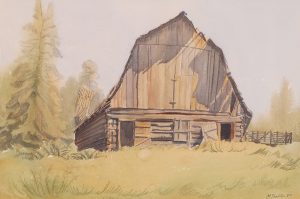 Margaret Dorothy Shelton: BARN NEAR SPILLIMACHEEN