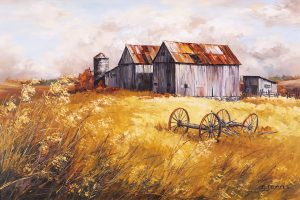 Georgia Jarvis: BARNS AND OAT FIELD