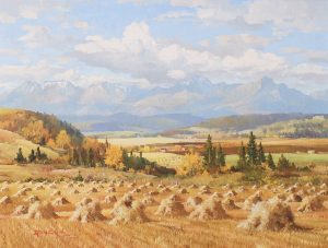 Duncan Mackinnon Crockford: AUTUMN ON THE ROAD TO TURNER VALLEY, ALBERTA