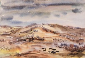 Janet Mitchell: A COCHRANE FARM, NEAR GLENBOW RANCH PROVINCIAL PARK