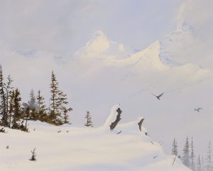 Ted Raftery: MOUNTAIN RAVENS ABOVE HILDA CREEK