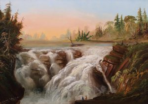 Daniel Charles Grose: LOOKING AT CHAUDIERE FALLS, QUEBEC