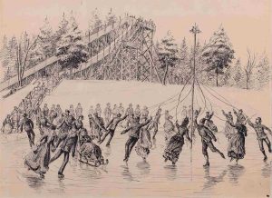 Robert William Rutherford: WINTER AMUSEMENTS AT GOVERNMENT HOUSE OTTAWA (SWINGING THE MAYPOLE)