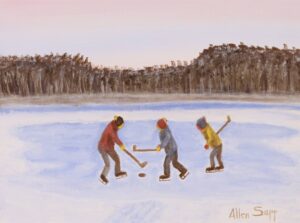 BOYS PLAYING HOCKEY
