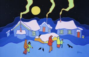 Ted Harrison: EVENING AFTER SNOWSTORM