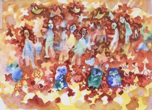 Janet Mitchell: FIGURES AMONGST OWLS AND BIRDS