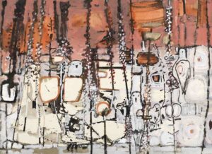 Jack Leonard Shadbolt: COMPOSITION WITH BIRDS