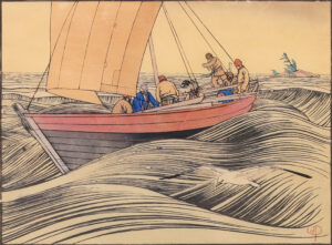 Walter Joseph Phillips: YORK BOAT ON LAKE WINNIPEG