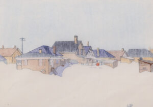 Walter Joseph Phillips: WINNIPEG STREET, SNOWBOUND