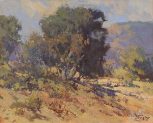 Jack King: SUMMER LANDSCAPE WITH TREES AND HILLS