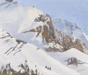 Lawrence Nickle: VIEW OVER GORGES OF ATHABASCA AND ANDROMEDA GLACIERS, ALBERTA