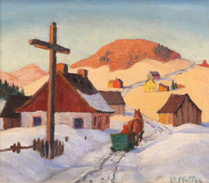 Gordon Edward Pfeiffer: WINTER SLEIGH RIDE, QUEBEC TOWNSHIPS