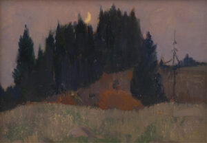 Clarence Alphonse Gagnon: AUTUMN MOONRISE, BAIE-ST-PAUL