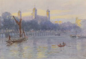 Frederic Marlett Bell-Smith: THE TOWER OF LONDON (VIEW FROM THE THAMES)