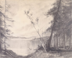Augustus Frederick Lafosse Kenderdine: A VIEW OF THE LAKE THROUGH THE TREES