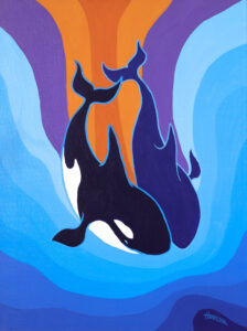 Ted Harrison: DIVING ORCAS