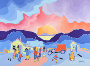 Ted Harrison: THE MAIL VAN