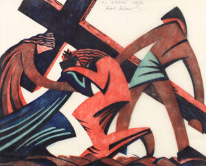 Sybil Andrews: VIA DOLOROSA (JESUS MEETS HIS MOTHER, STATION IV)