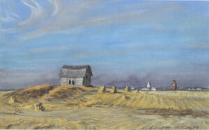 Ernest Luthi: AFTER THE STUBBLE AT BANKEND, SMOKE OF STUBBLE FIRE