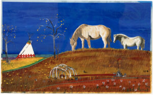 Jane Ash Poitras: HORSES AND TEEPEE