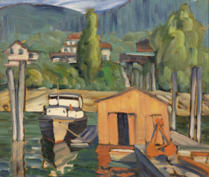 Anna Gertrude (Nan) Lawson Cheney: HARBOUR SCENE / WINDERMERE LAKE, BC