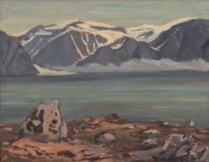 Maurice Hall Haycock: BYLOT ISLAND FROM POND INLET – NORTHERN BAFFIN ISLAND